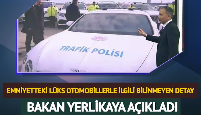 Polis karakolundaki lüks arabalar her zaman günün gündemindedir!  Bakan Yerlikaya bilinmeyen detayı ilk kez açıkladı