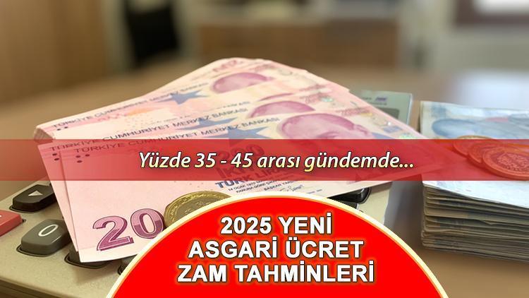 OCAK 2025 ASGARİ ÜCRET ARTIŞI - 6 TAHMİN TABLODA || Asgari ücret ne kadar ve yüzde kaç artacak? Tahminler netleşmeye başlıyor! İşte yüzde 25 ila 45 arasında tahmin edilen zam tablosu.